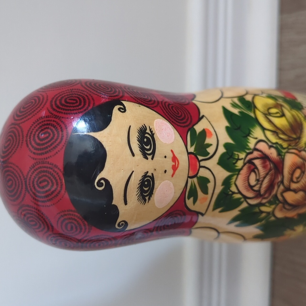 Vintage Hand Painted Rodnik Nesting Doll Alcohol Bottle Holder - Picture 2 of 7